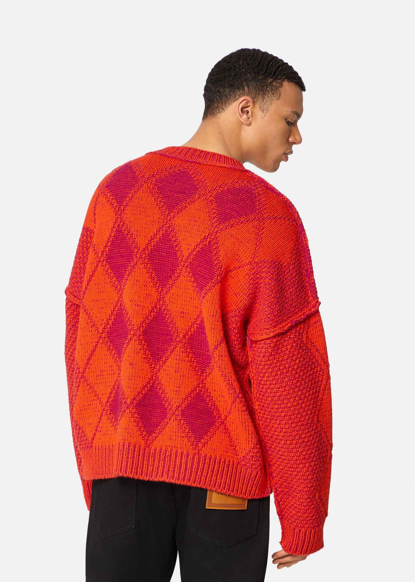 Logo Argyle Wool & Alpaca Sweater - 3