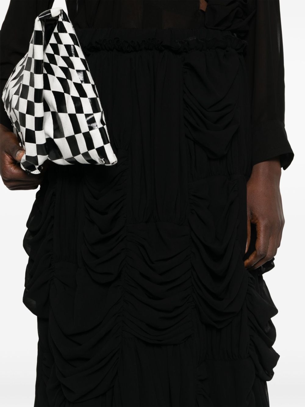 draped midi skirt - 5
