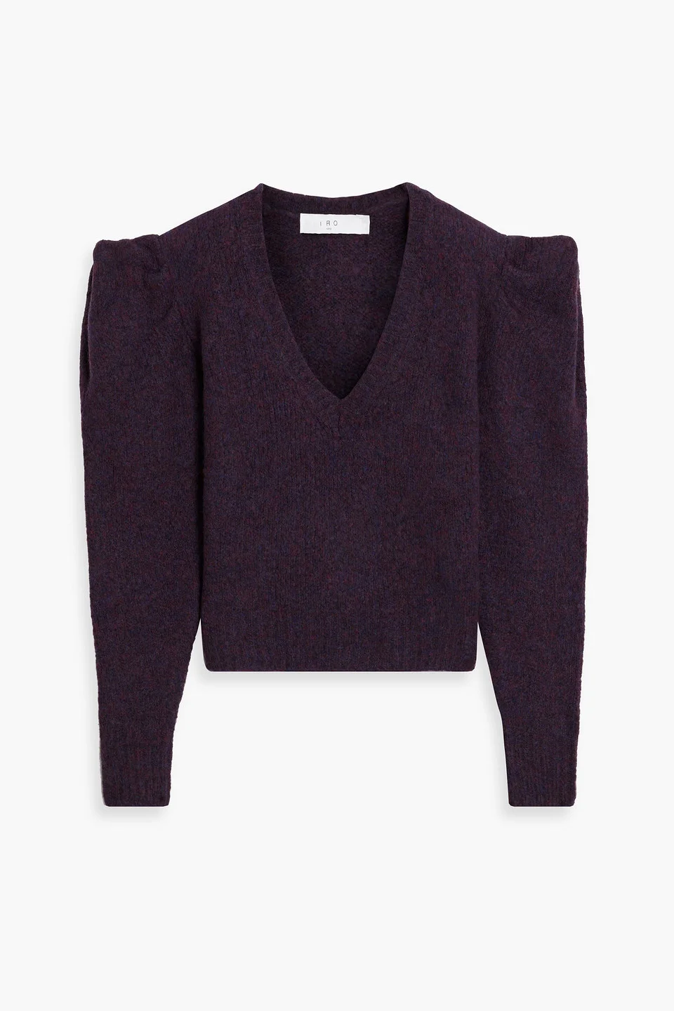 Over brushed wool-blend sweater - 1