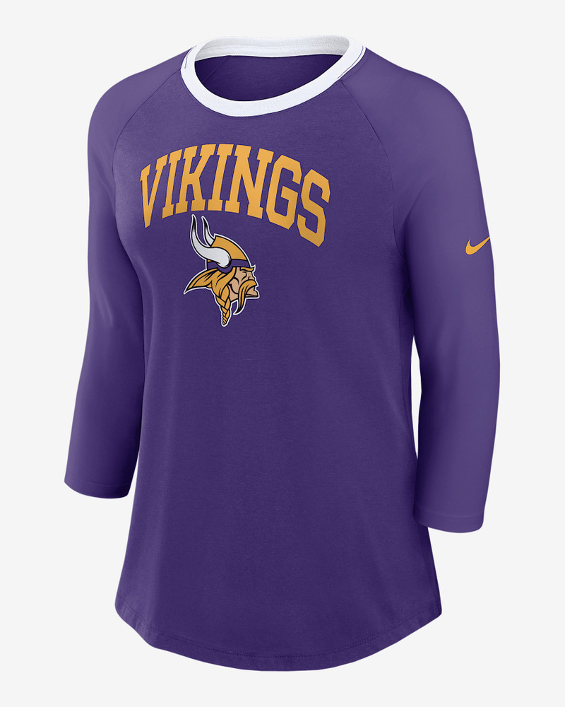 Minnesota Vikings Women's Nike NFL 3/4-Sleeve T-Shirt 1