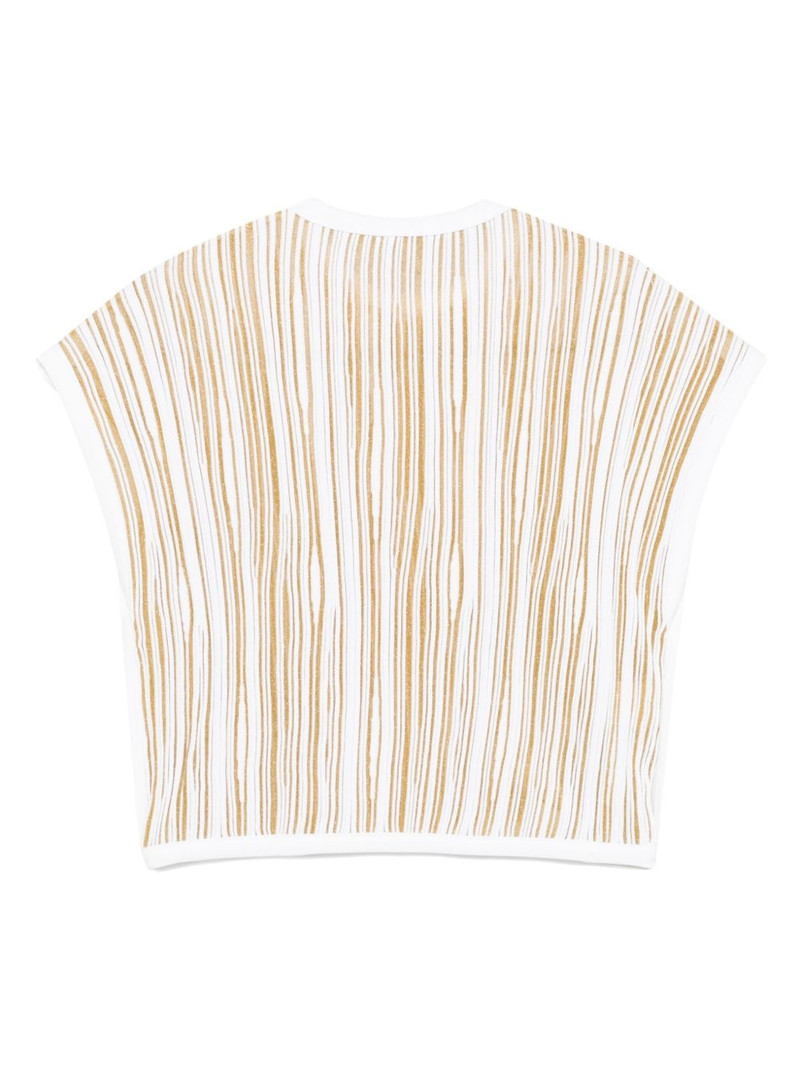 GIAMBATTISTA VALLI striped lurex top outlook