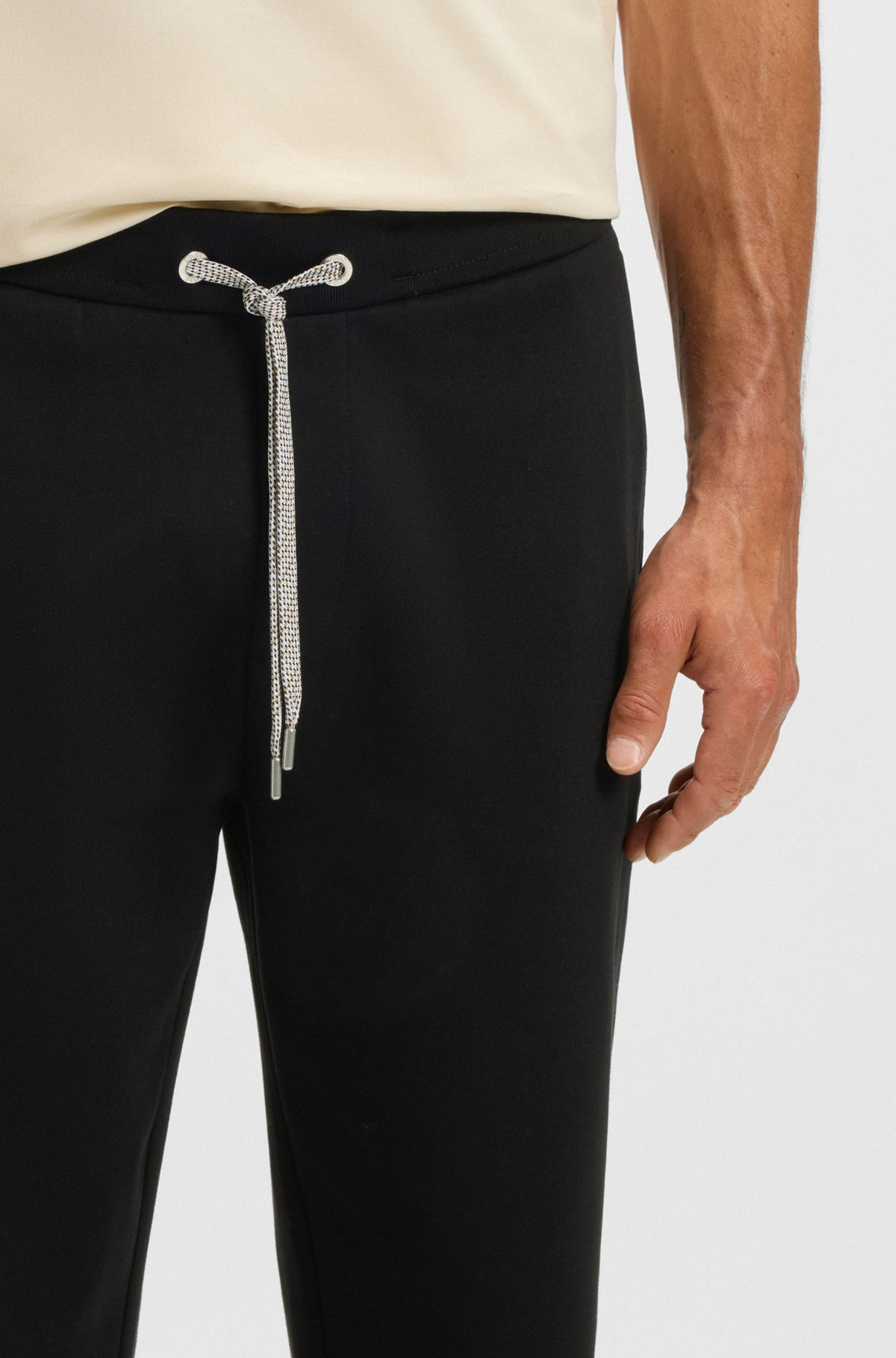 TRACKSUIT BOTTOMS WITH PATTERNED DRAWCORD - 3