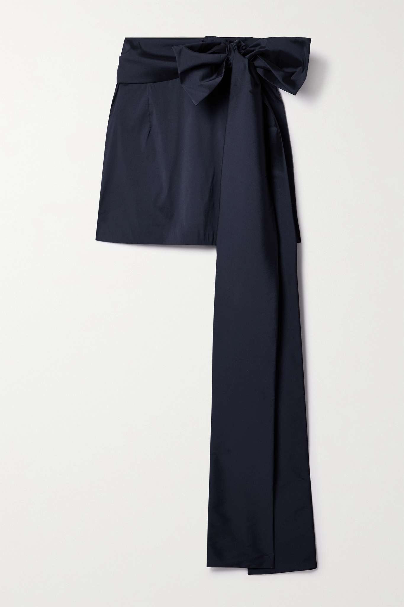 Bernard bow-detailed taffeta mini skirt - 1