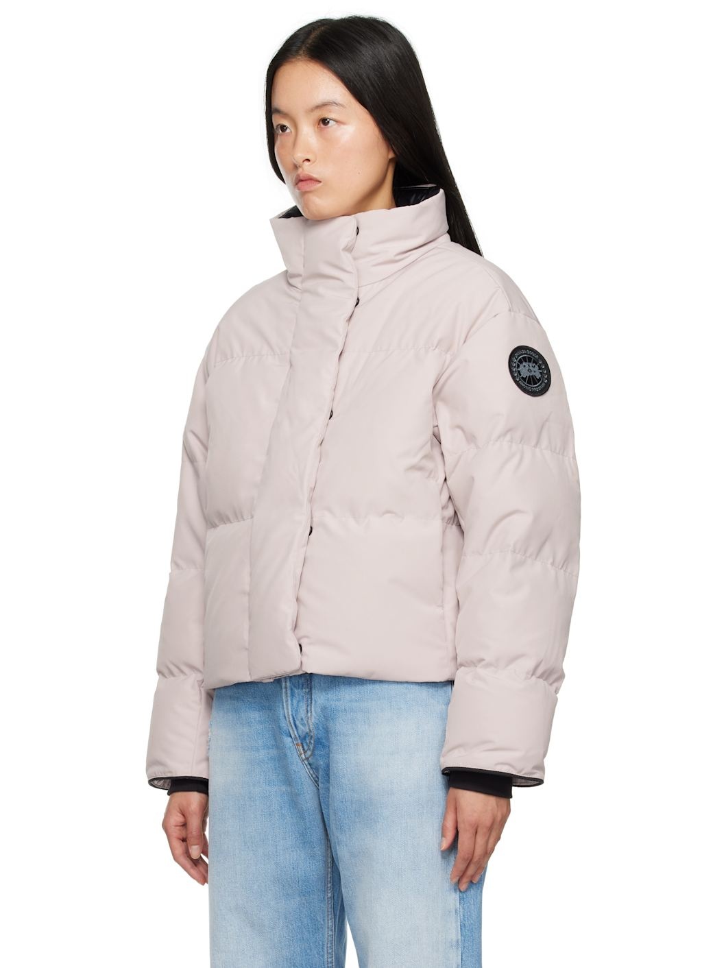 Pink 'Black Label' Grandview Cropped Down Jacket - 4