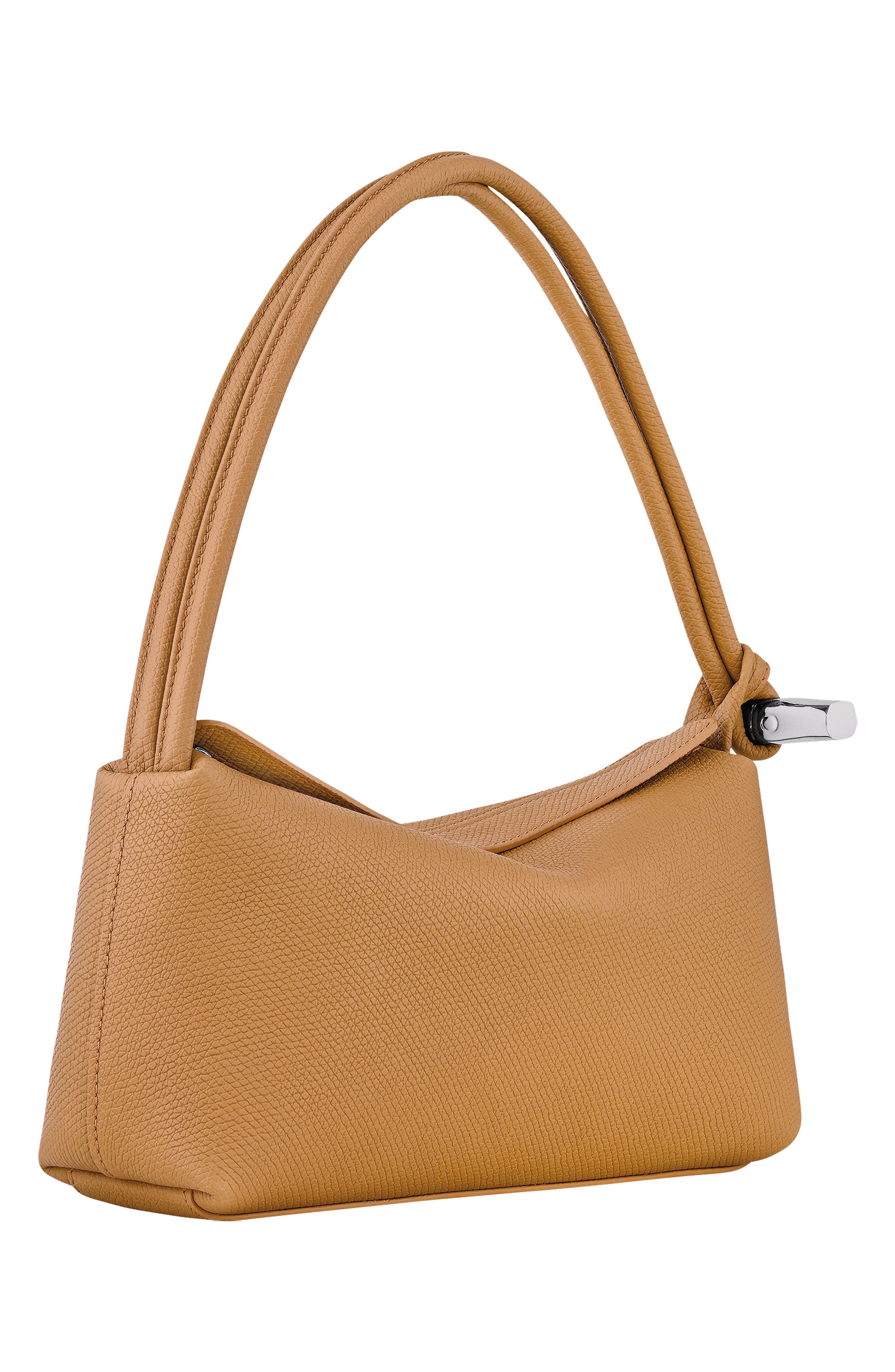 Longchamp Medium Le Roseau Leather Shoulder Bag in Walnut at Nordstrom - 4