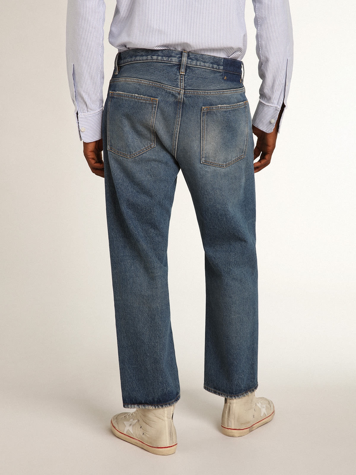 Golden Goose Stonewashed-effect blue jeans | REVERSIBLE