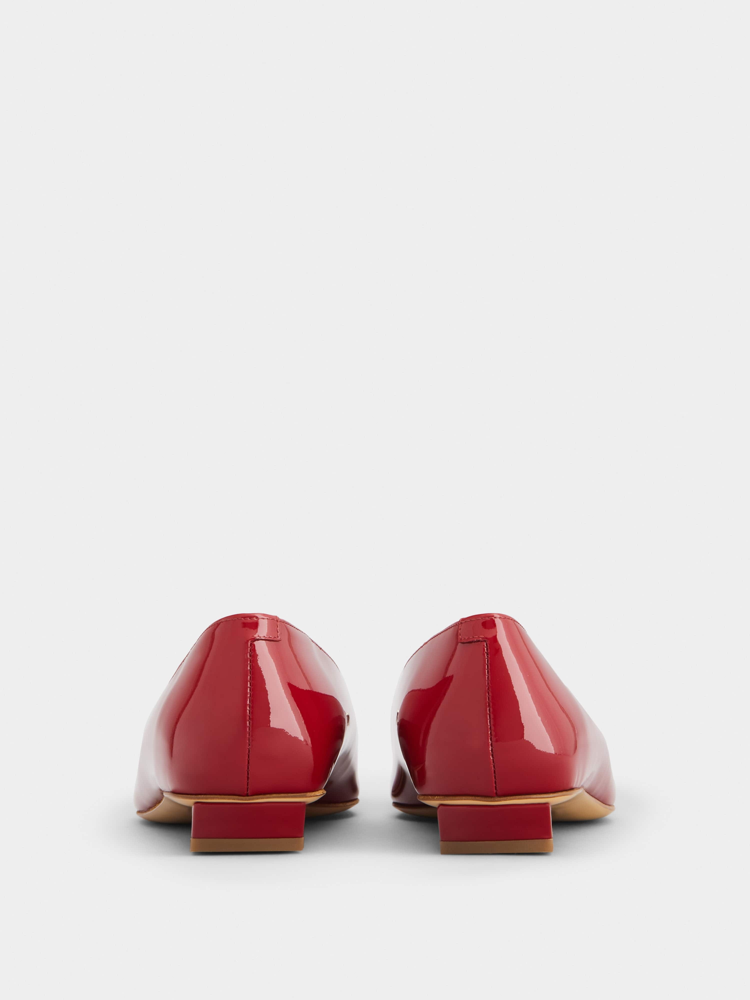 Belle Vivier Metal Buckle Ballerinas in Patent Leather - 5