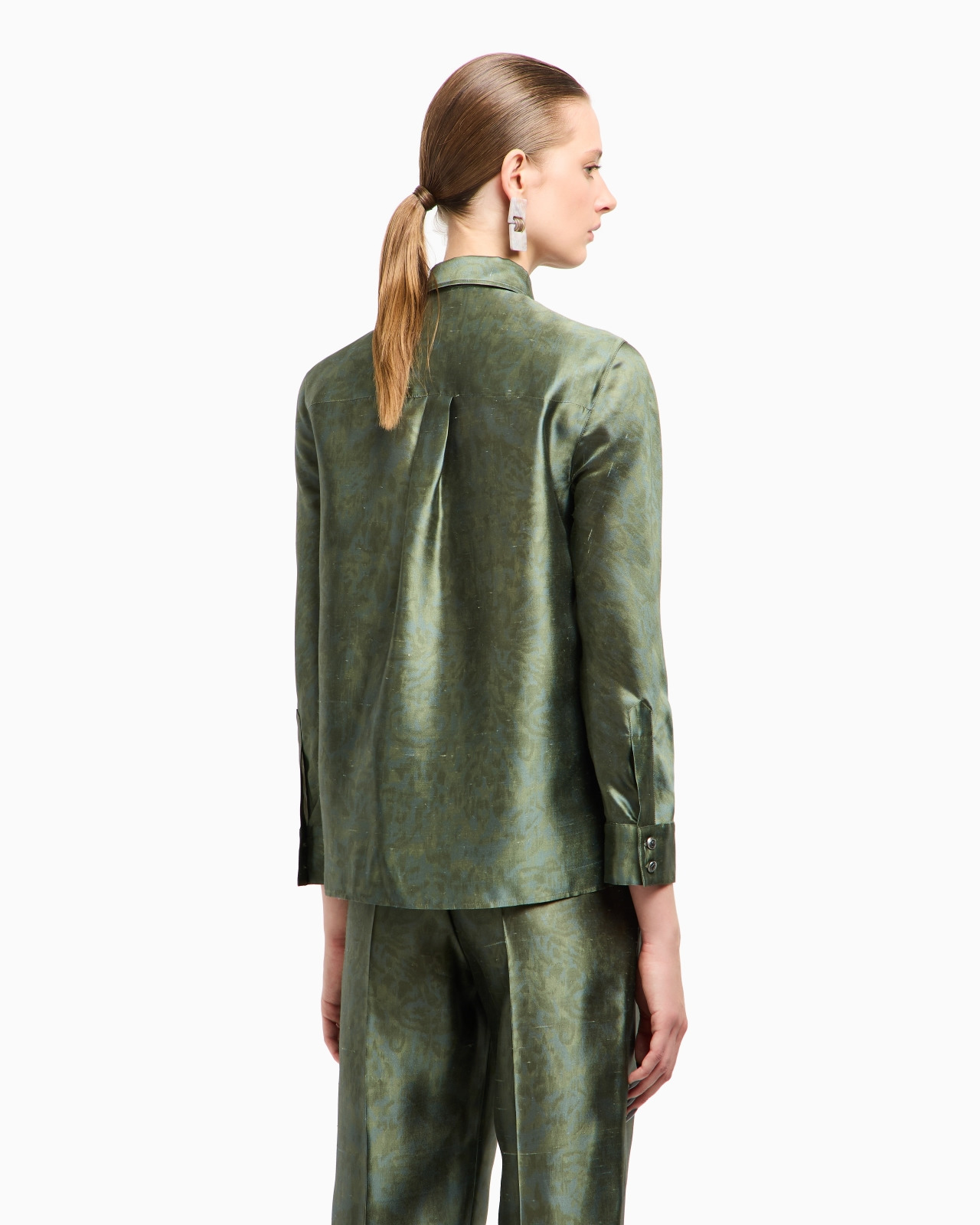 SHIRT IN PRINTED SILK SHANTUNG - 3