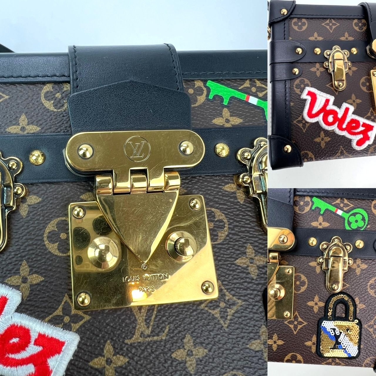 Louis Vuitton Petite Malle Patches Monogram Crossbody Clutch Bag Limited Edition RARE - 6