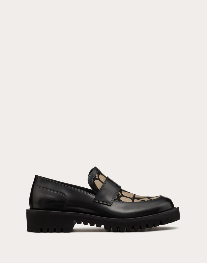 LOAFER IN TOILE ICONOGRAPHE TECHNICAL FABRIC AND CALFSKIN 1