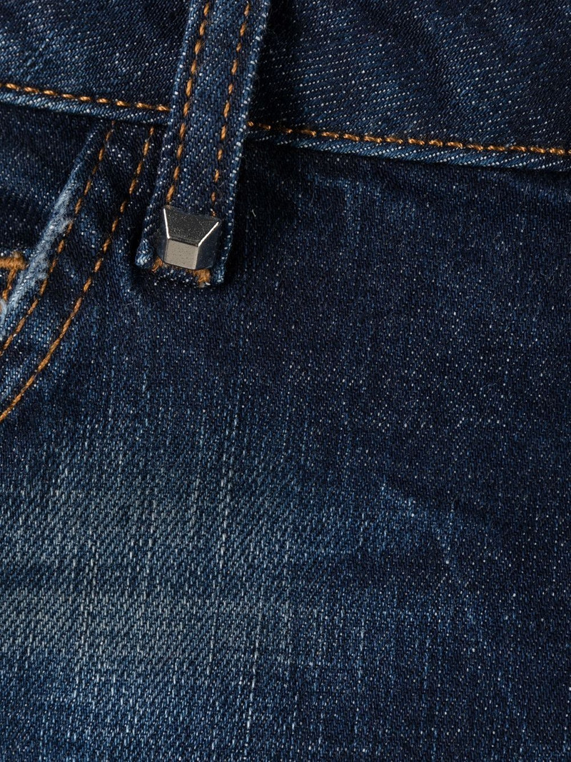 distressed straight-leg jeans 7