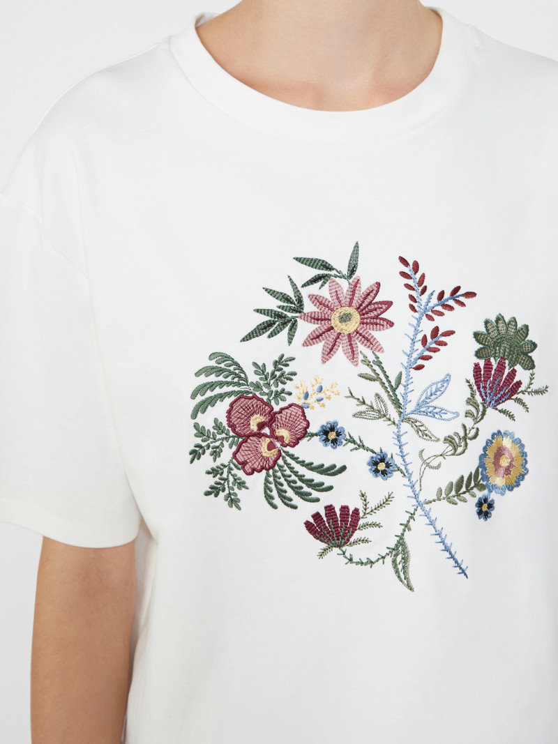 SABATO Printed cotton jersey T-shirt - WHITE 6