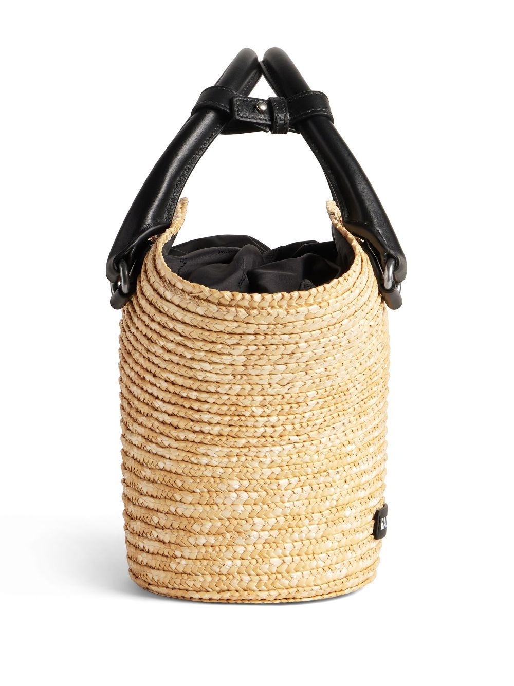 mini braided-raffia tote bag - 4