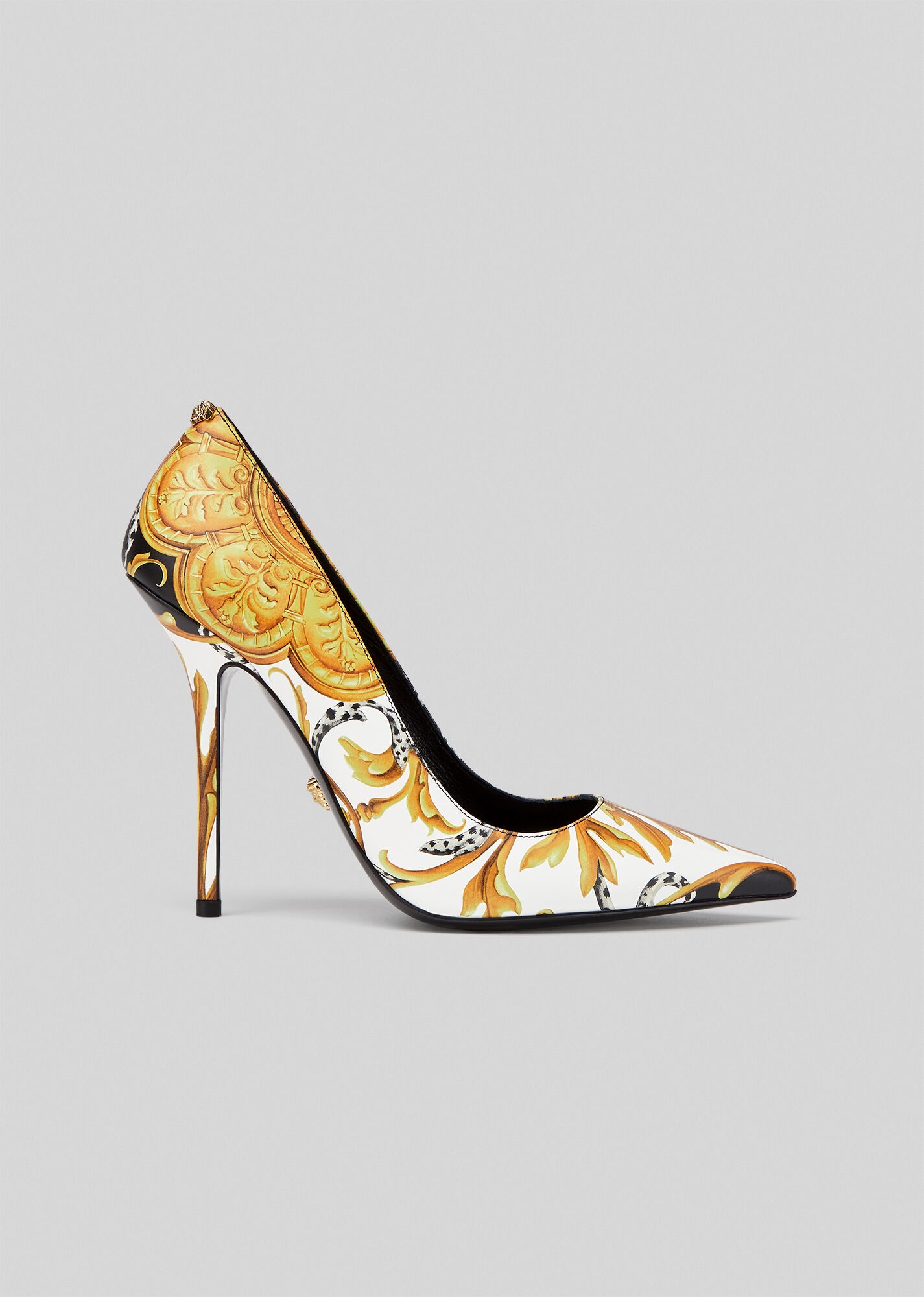 Barocco Acanthus Print Leather Pumps - 1