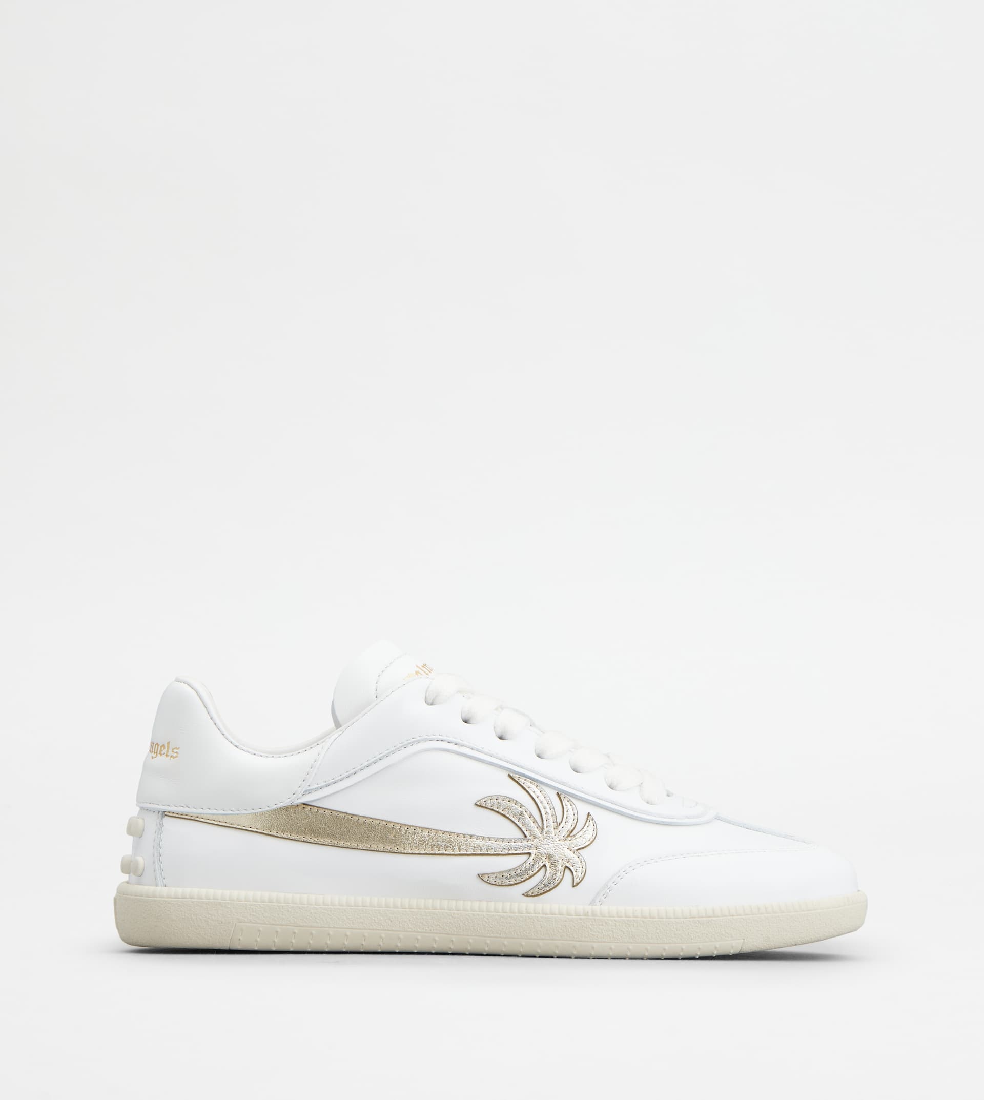 TOD'S TABS SNEAKERS PALM ANGELS IN LEATHER - WHITE, GOLD - 1