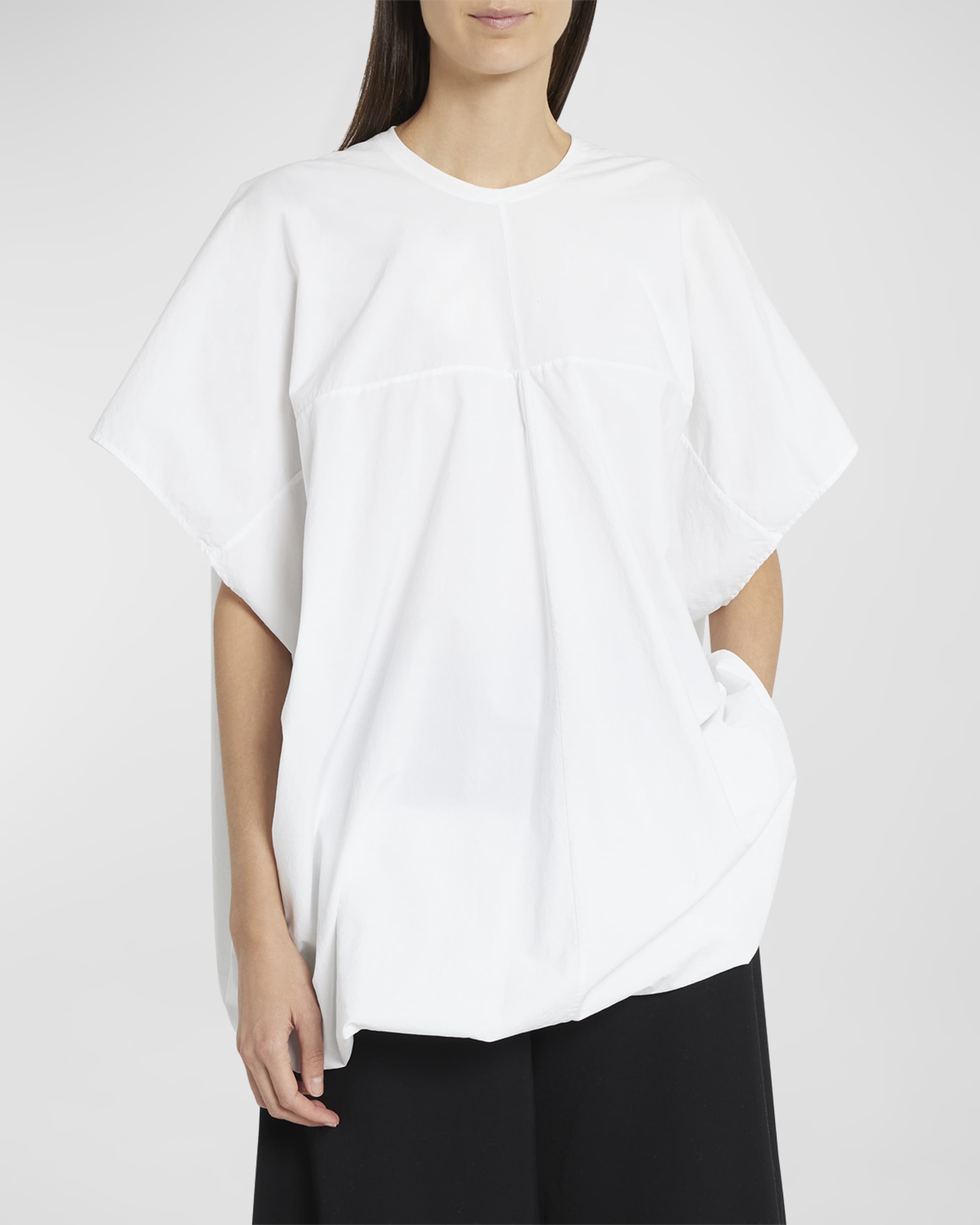 Ivio Short-Sleeve Drawstring Balloon Top - 2