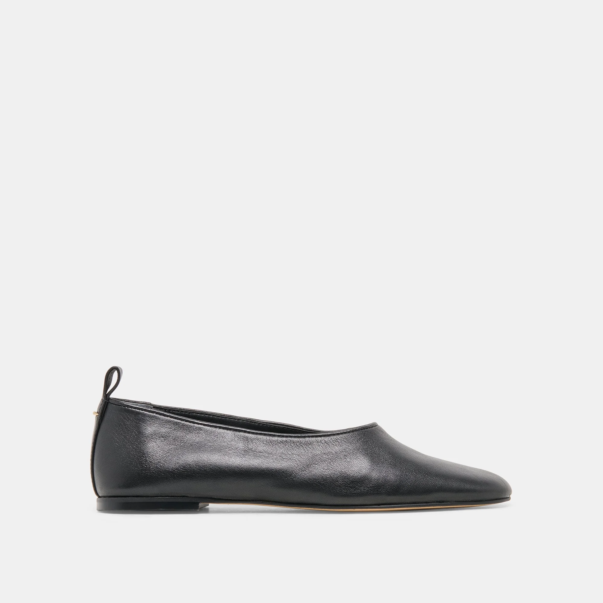 KORY BALLET FLATS BLACK LEATHER - 1