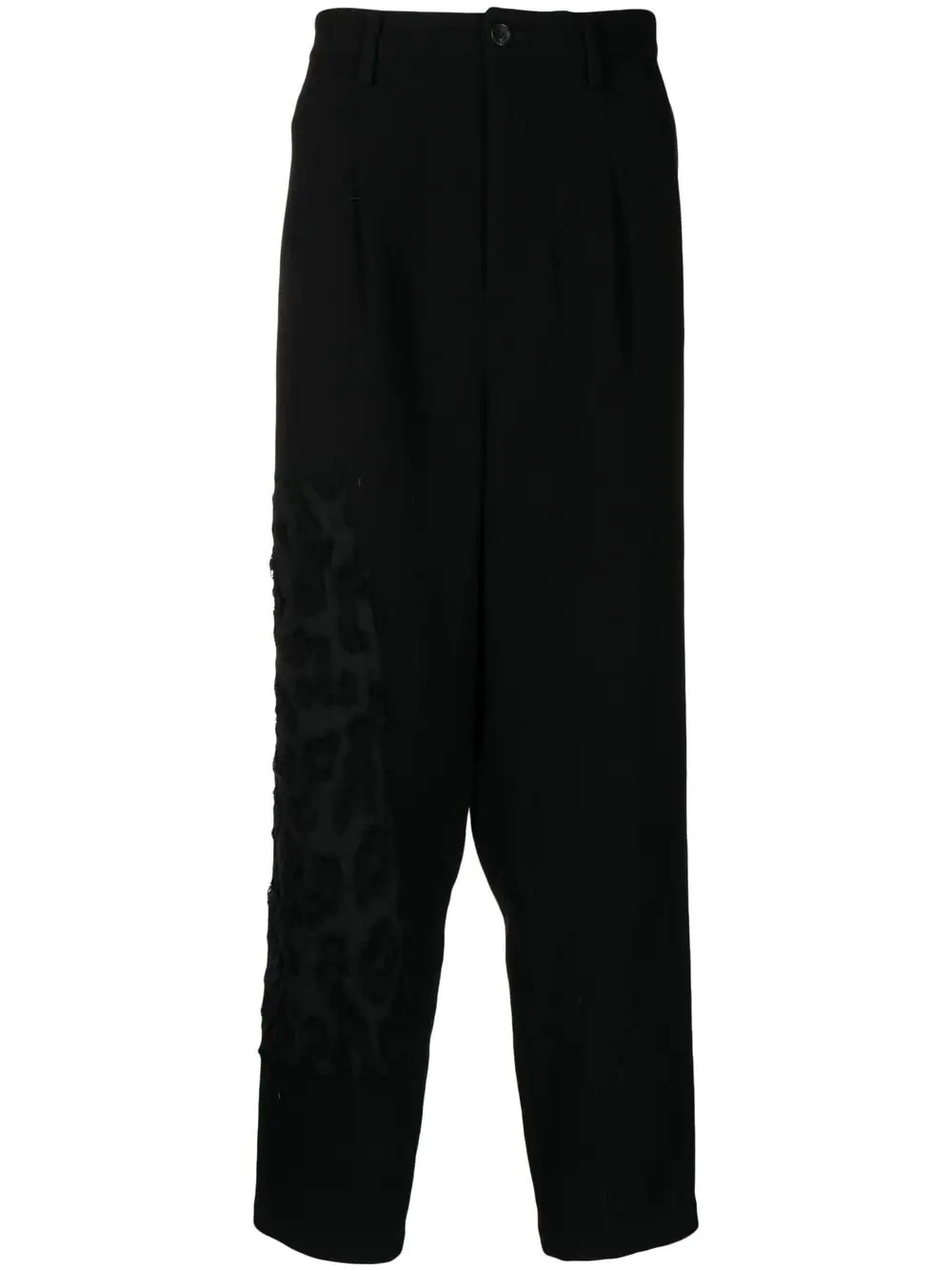 panelled high-waisted trousers - 1