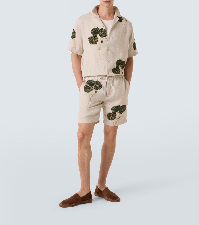 FRESCOBOL CARIOCA Felipe floral linen Bermuda shorts outlook