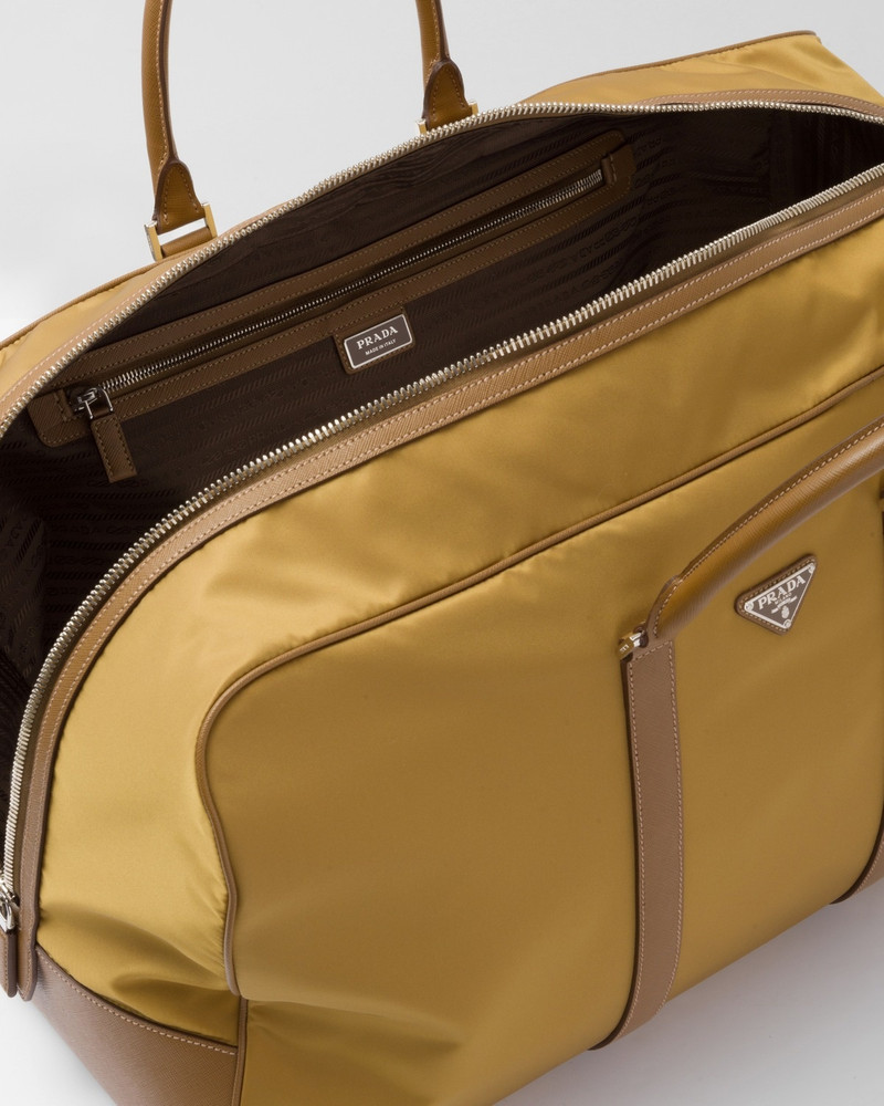 Re-Nylon and Saffiano leather duffle bag 5