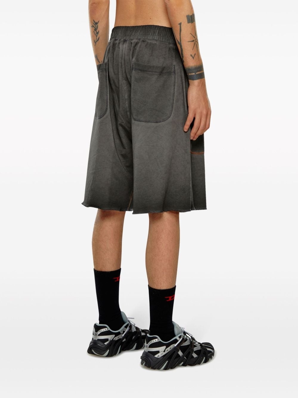 P-BASK faded-effect cotton-jersey shorts - 4
