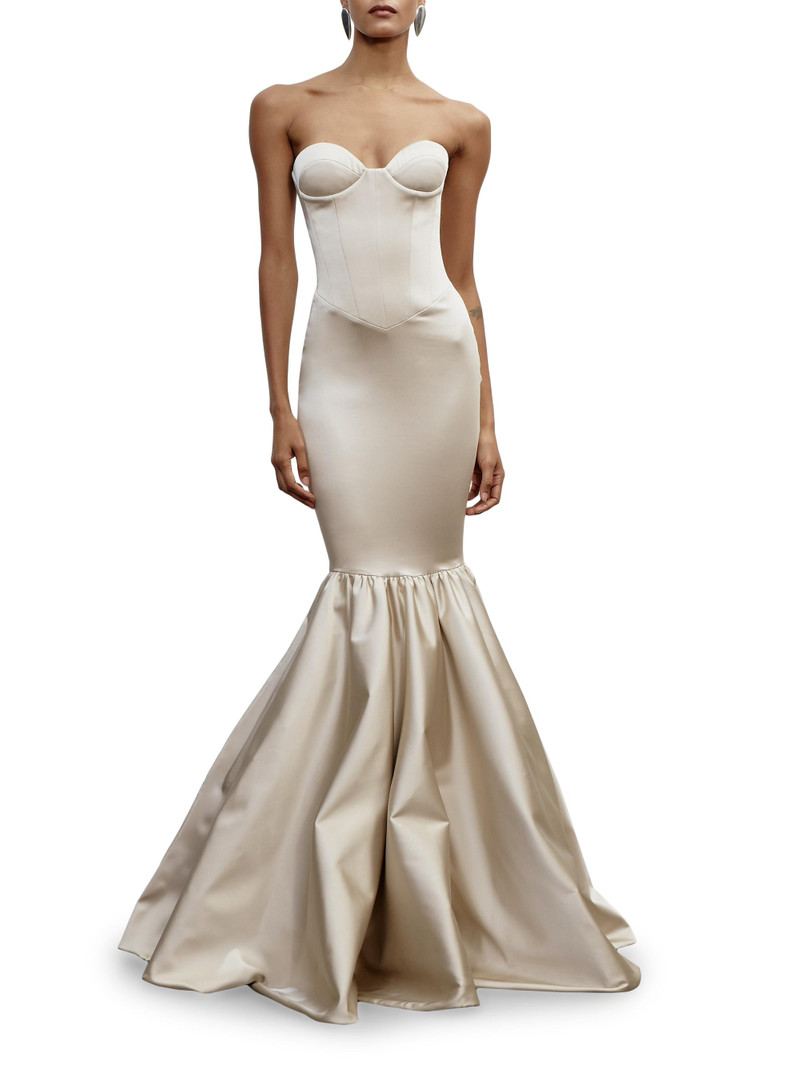 Women's Inara Satin Strapless Mermaid Gown - Sultans Delight 3