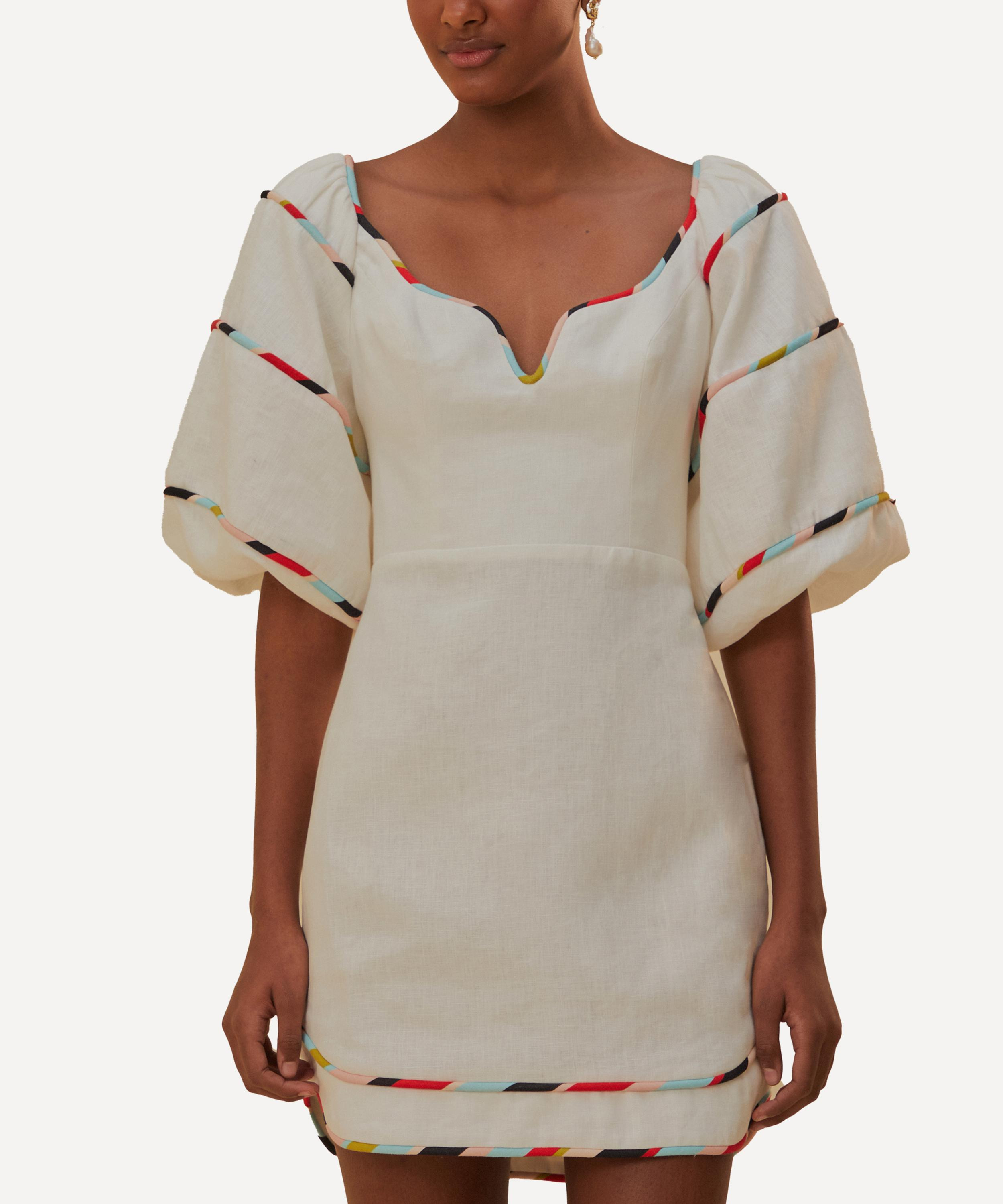 White Colourful Stripes Euroflax™ Mini Dress - 4
