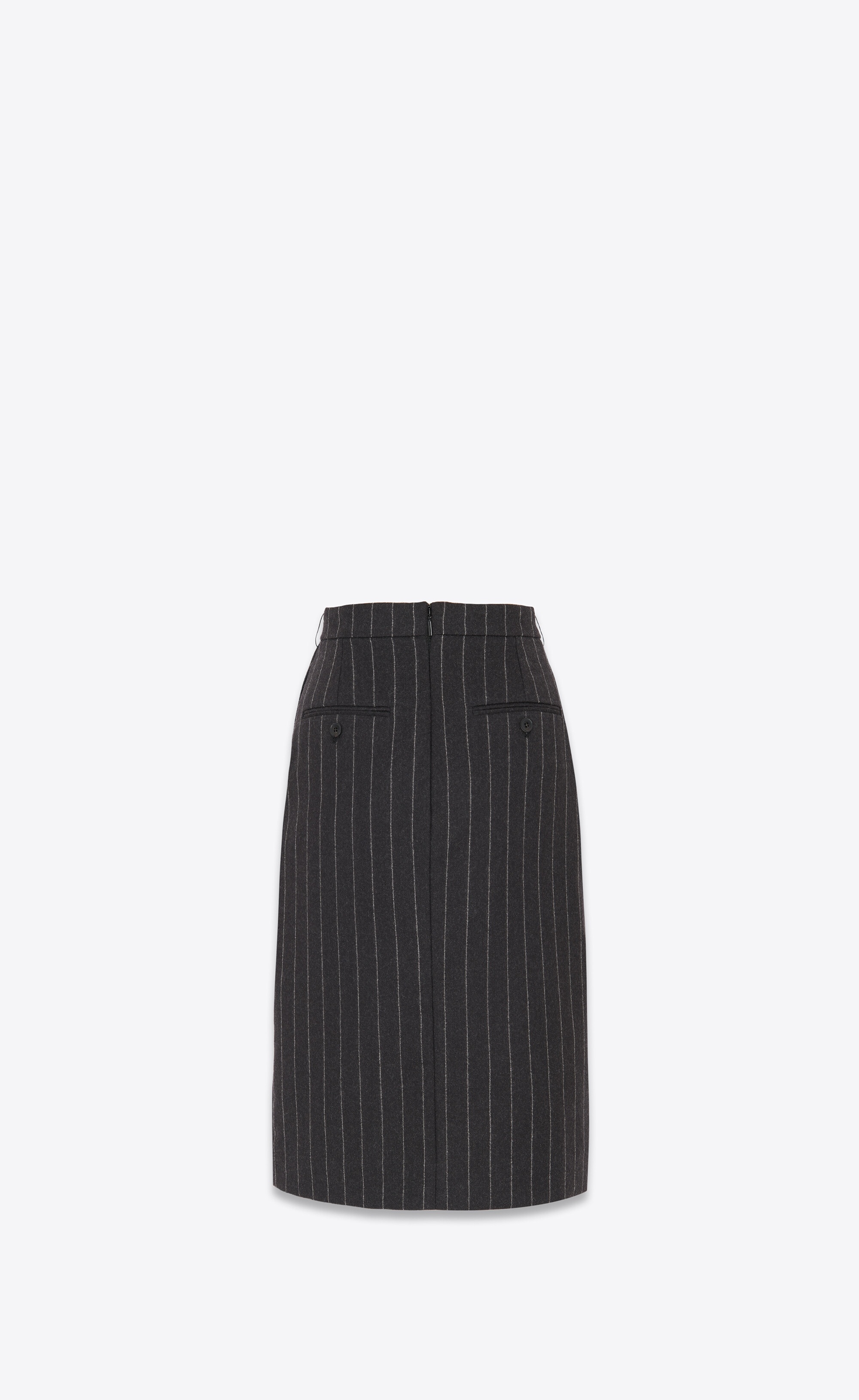 pencil skirt in striped flannel - 3