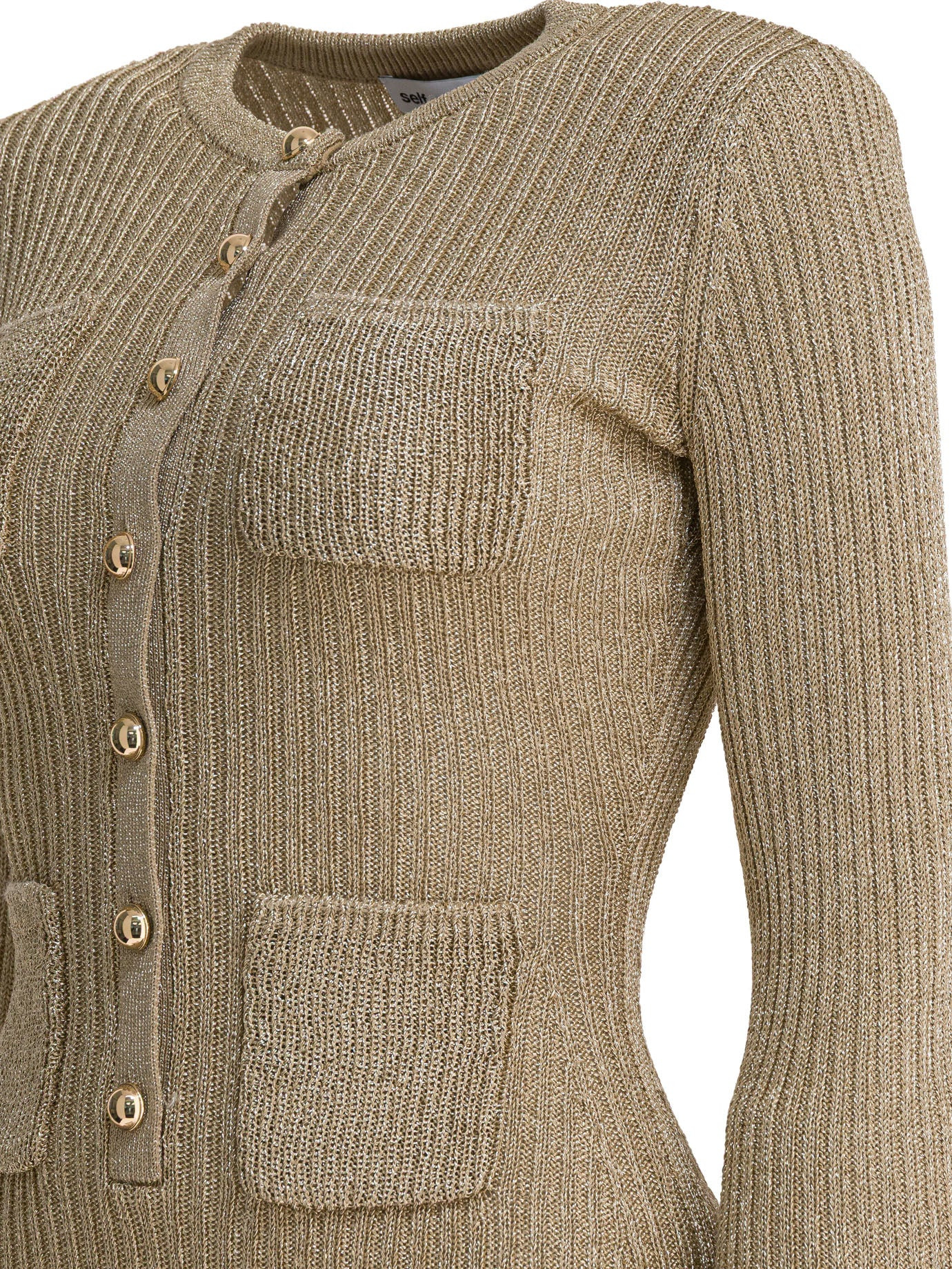 Self-portrait Short Lurex Knit Dress - 4
