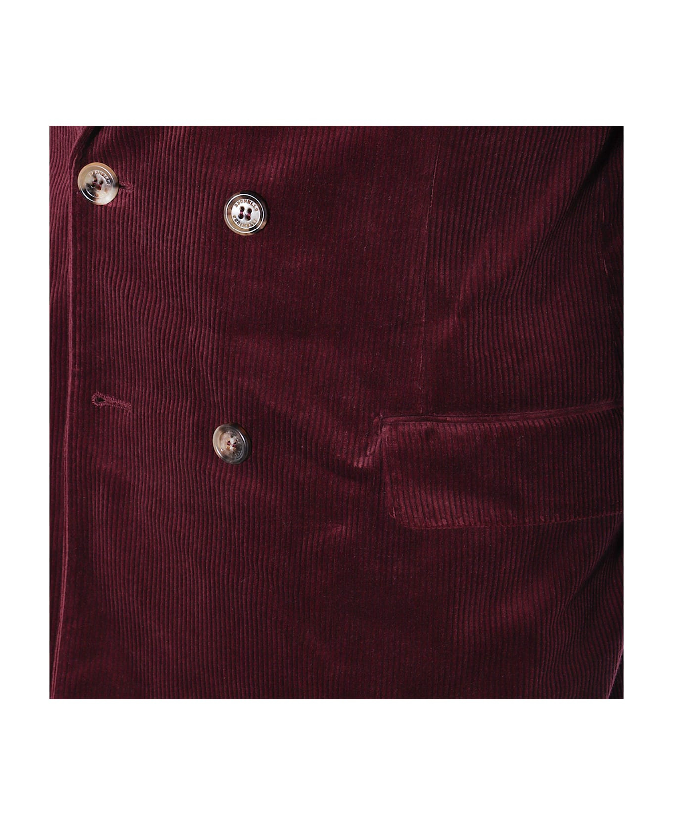 Dark Red Cotton Suit - 4