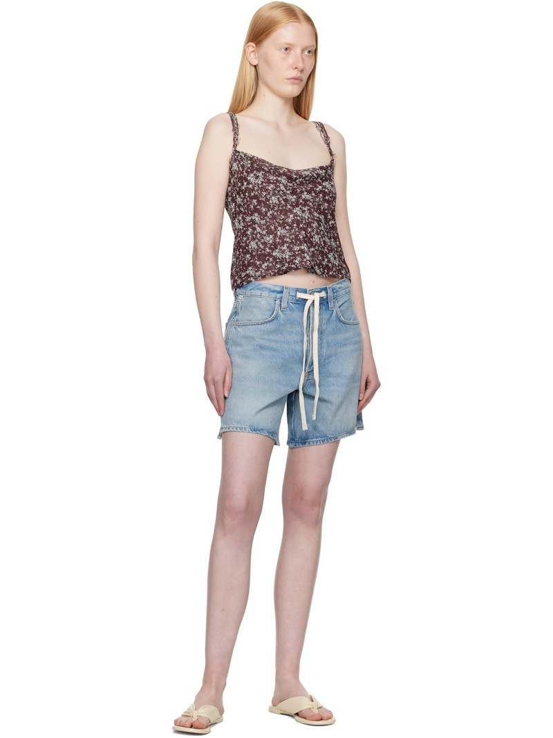 Citizens of Humanity Blue Brynn Drawstring Denim Shorts outlook