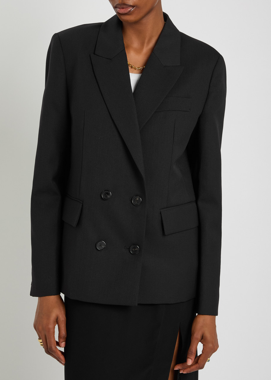 Anine Bing Evalyn Double-breasted Wool-blend Blazer - 2