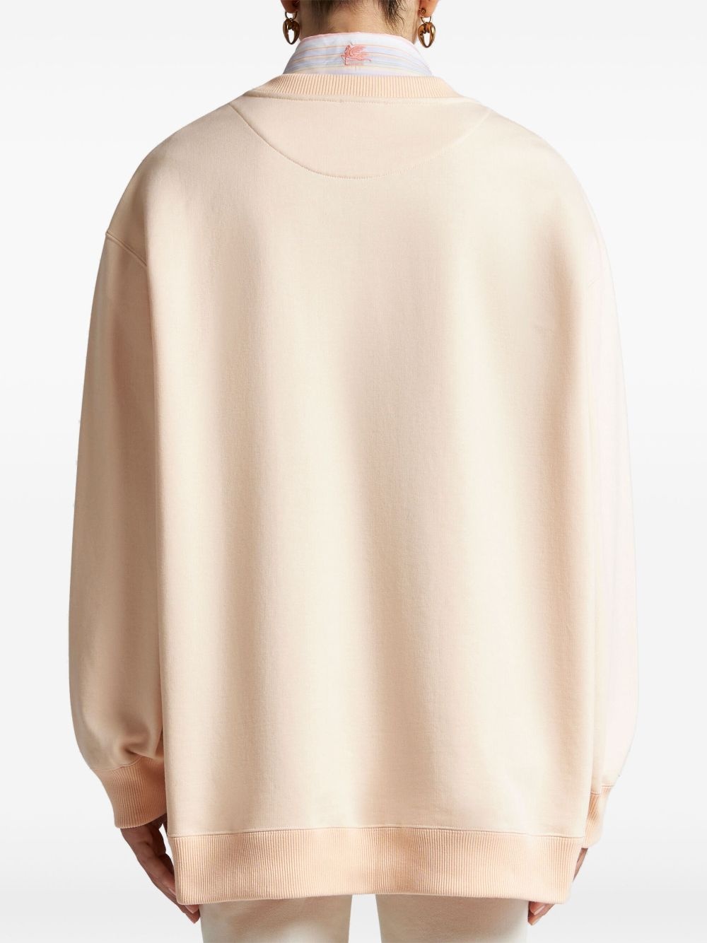 flocked-print sweatshirt - 3