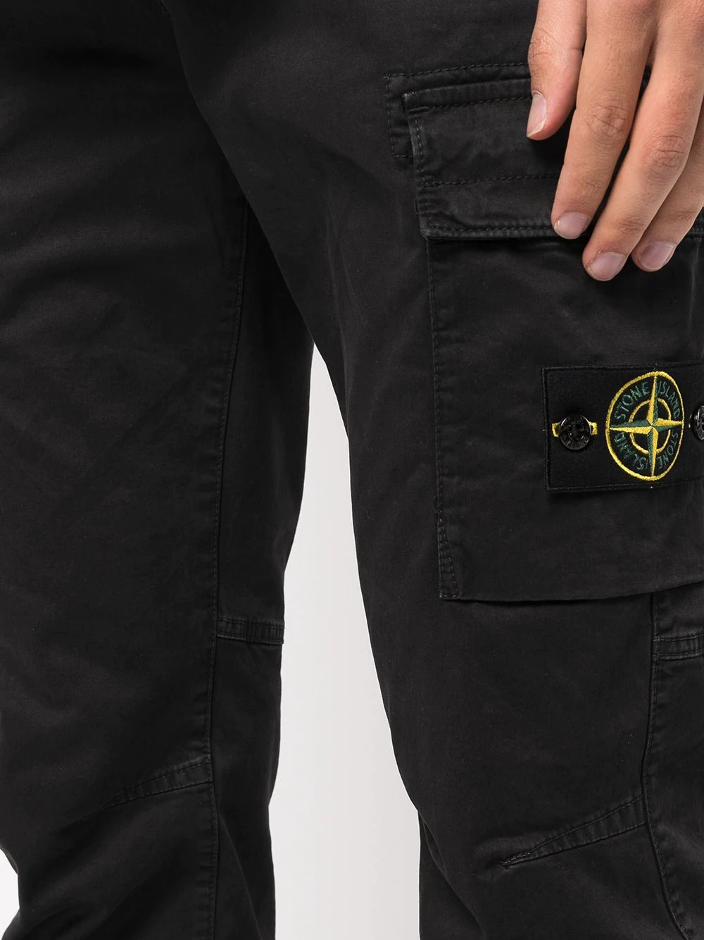 Compass-patch cargo trousers - 5