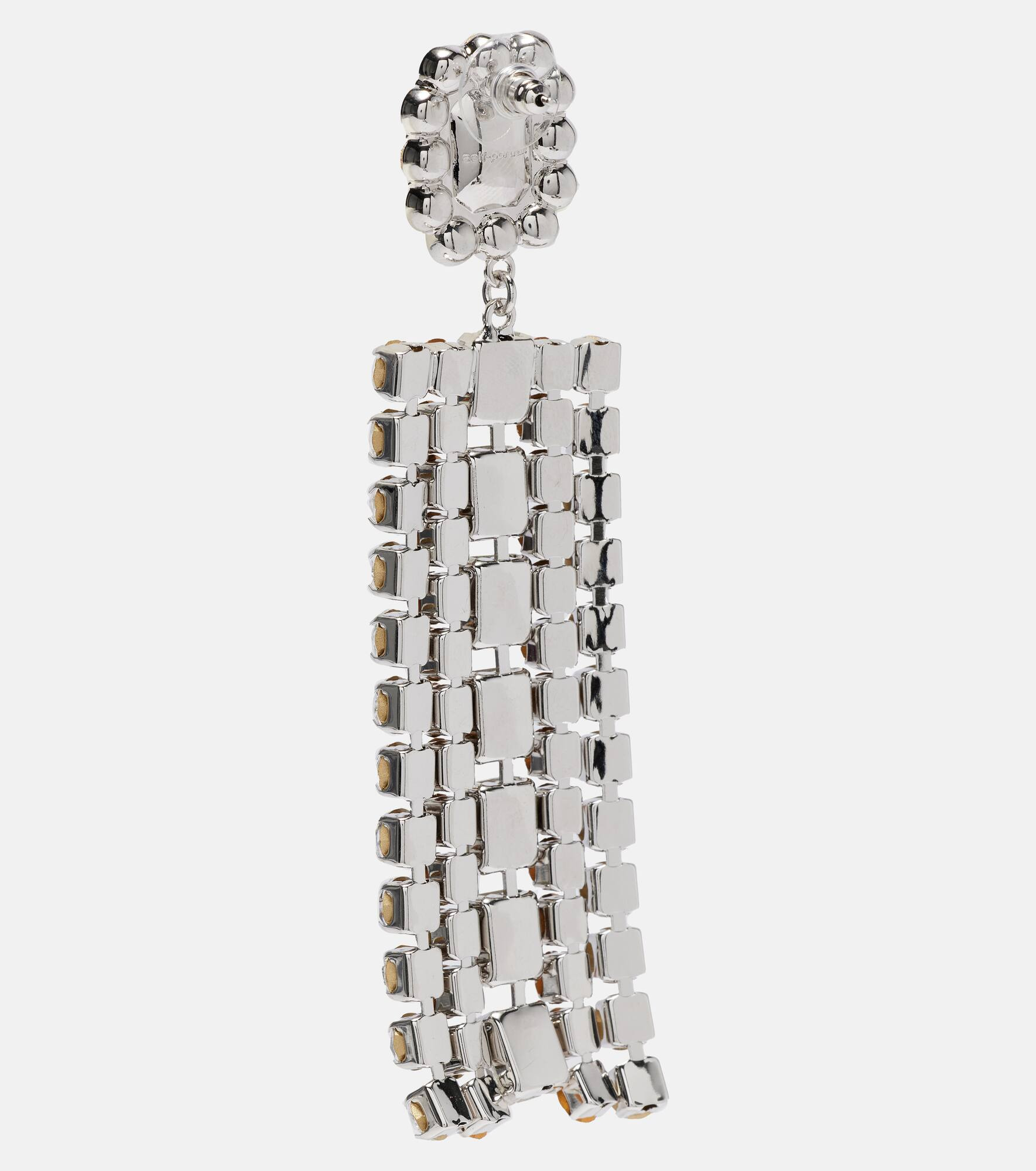 Crystal-embellished drop earrings - 5