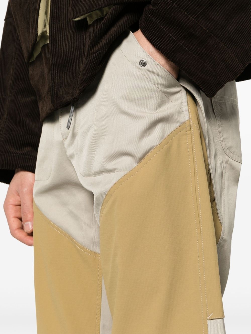 panelled cargo trousers - 5