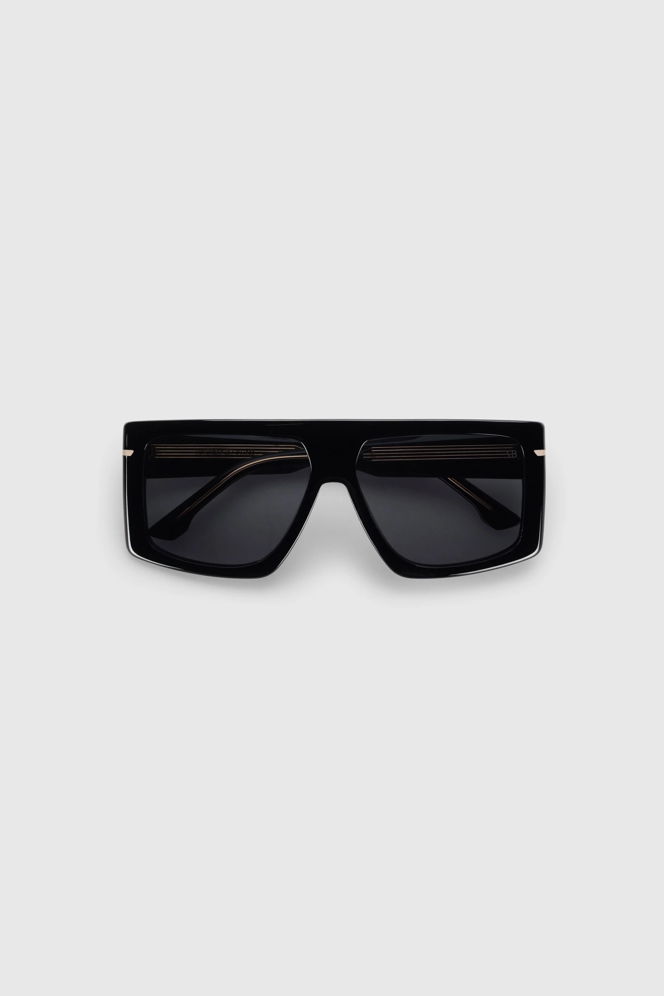 Oversized Flat Top Frame In Black - 1