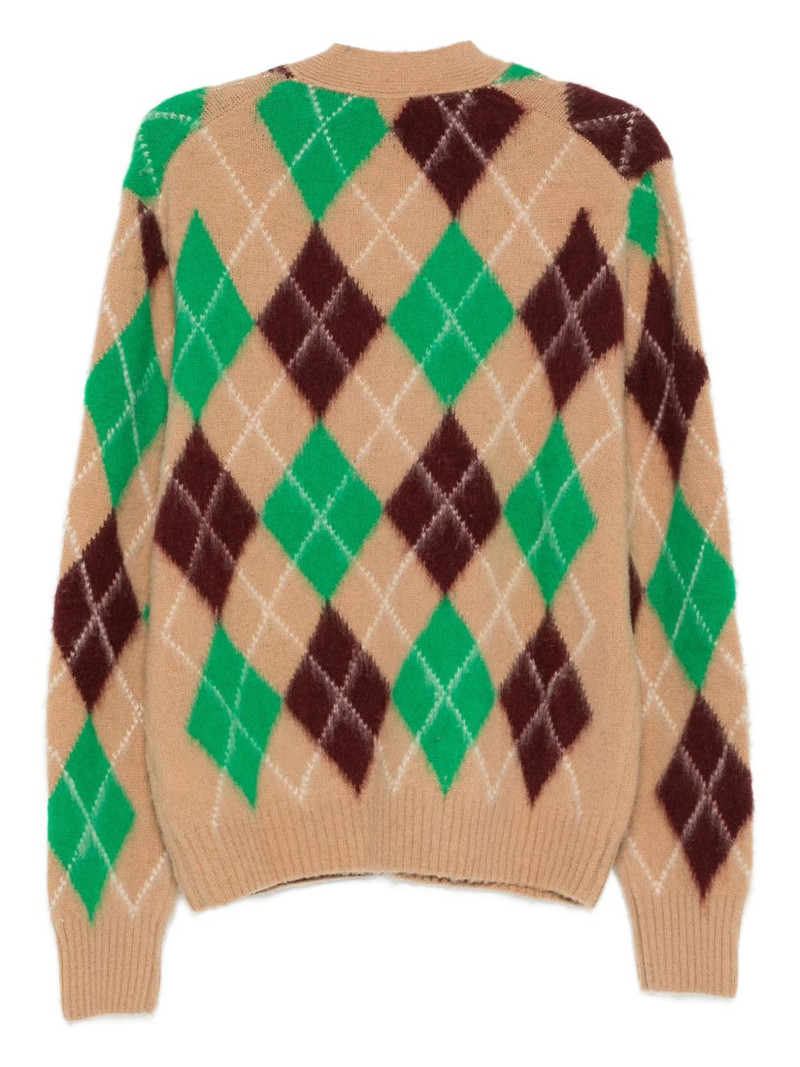 Aspesi argyle-pattern cardigan outlook
