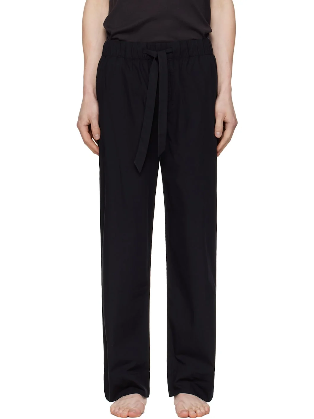 Black Poplin Pyjama Pants - 1