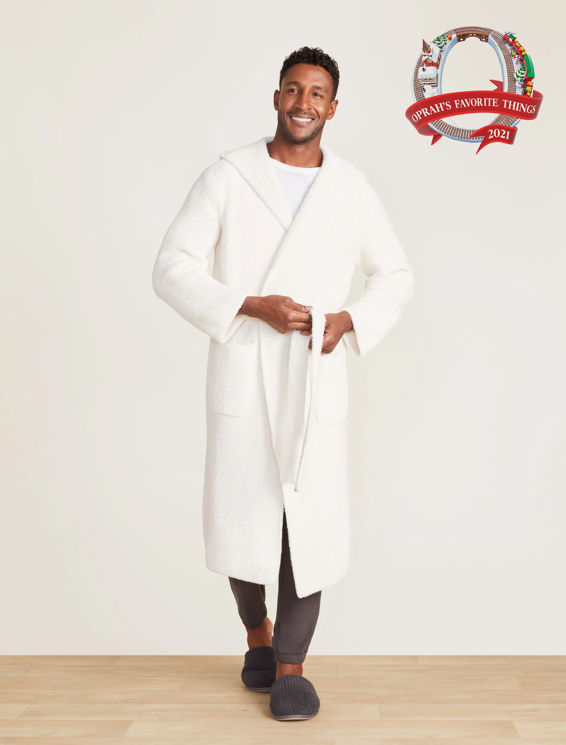 CozyChic® Ribbed Hooded Robe - 1