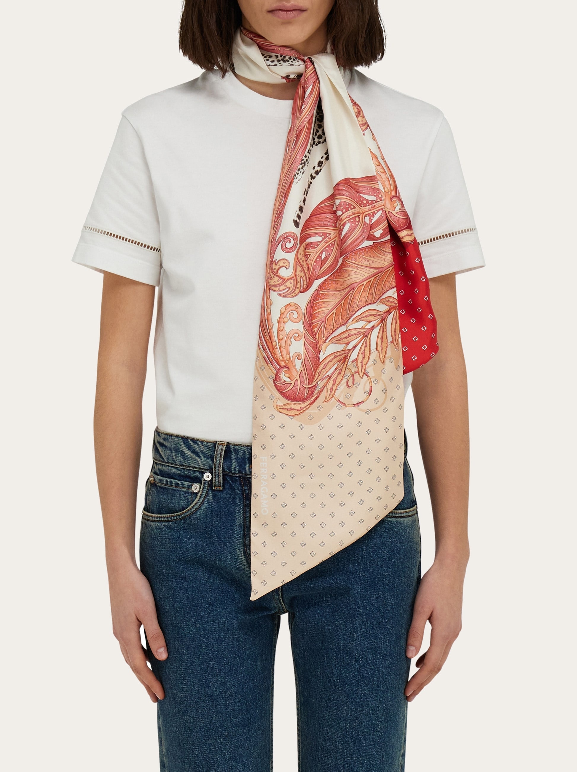 Madras print silk bandeau - 3