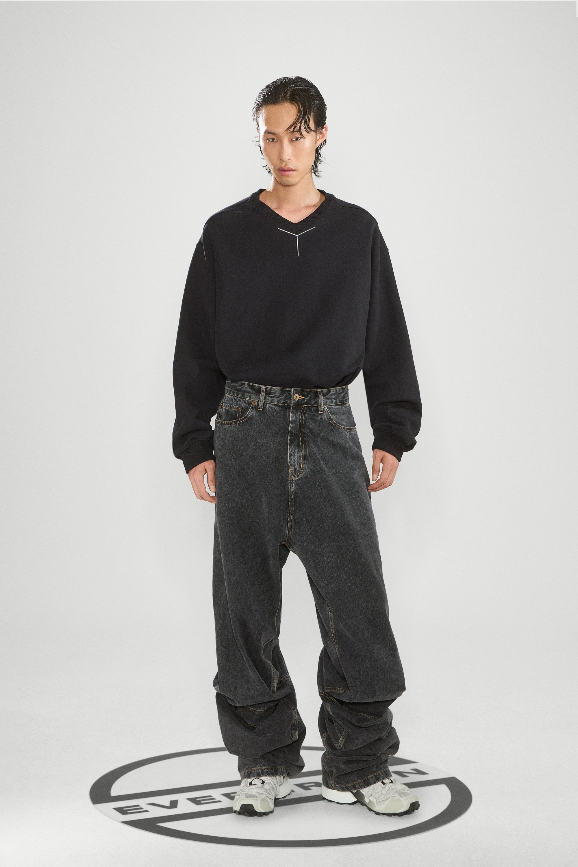 Evergreen Draped Cuff Jeans - 2