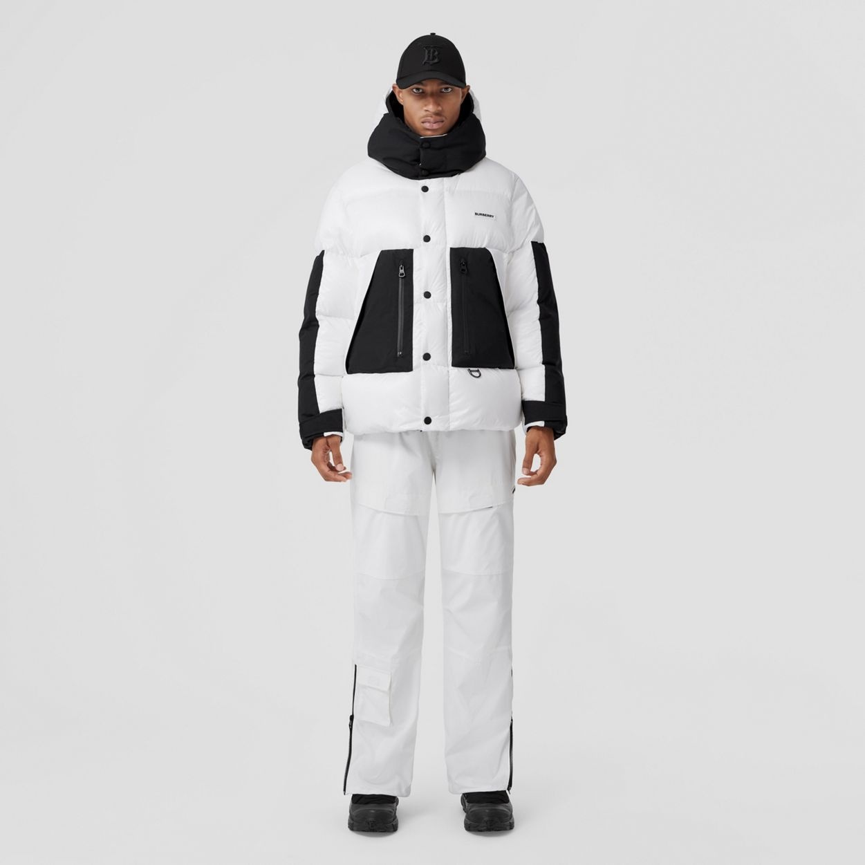 Logo Print Nylon Oversized Hooded Puffer Jacket - 2
