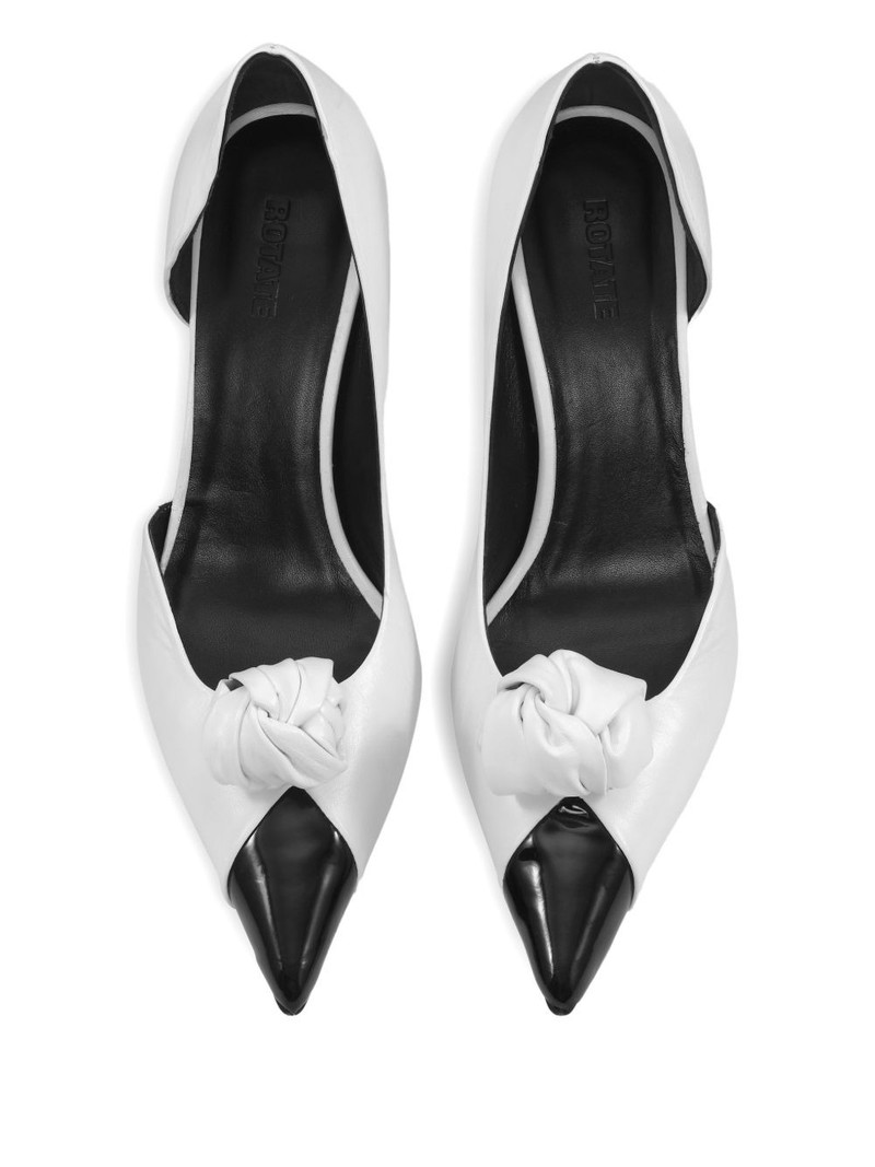 ROTATE knot-appliqué leather pumps outlook