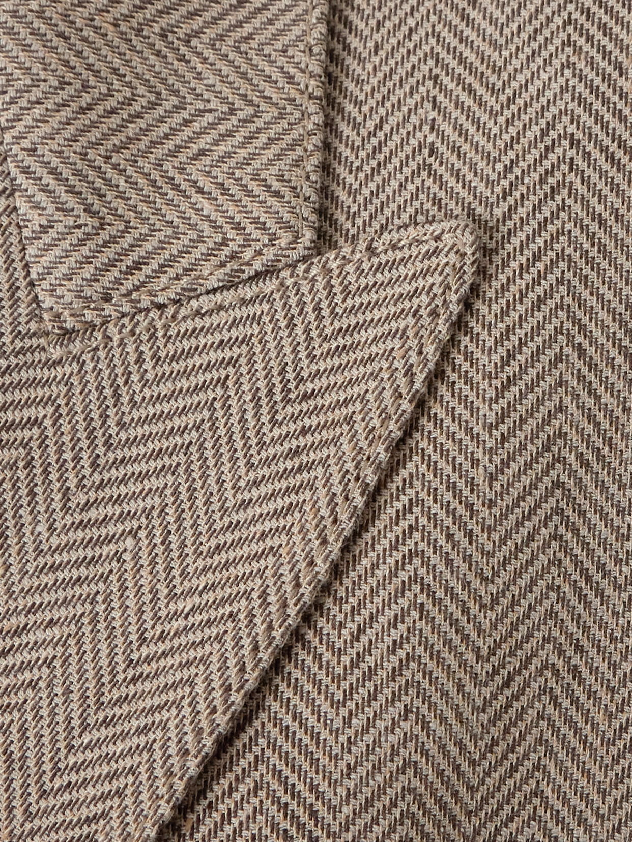 Genny Double-breasted Herringbone Linen Blazer - 4