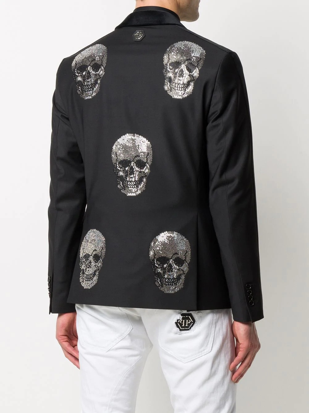 embellished Skull blazer - 4