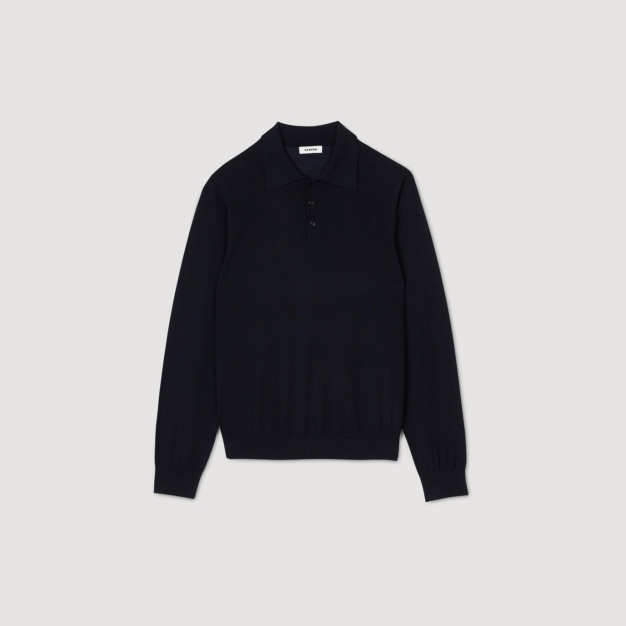 FINE KNIT POLO SHIRT - 1