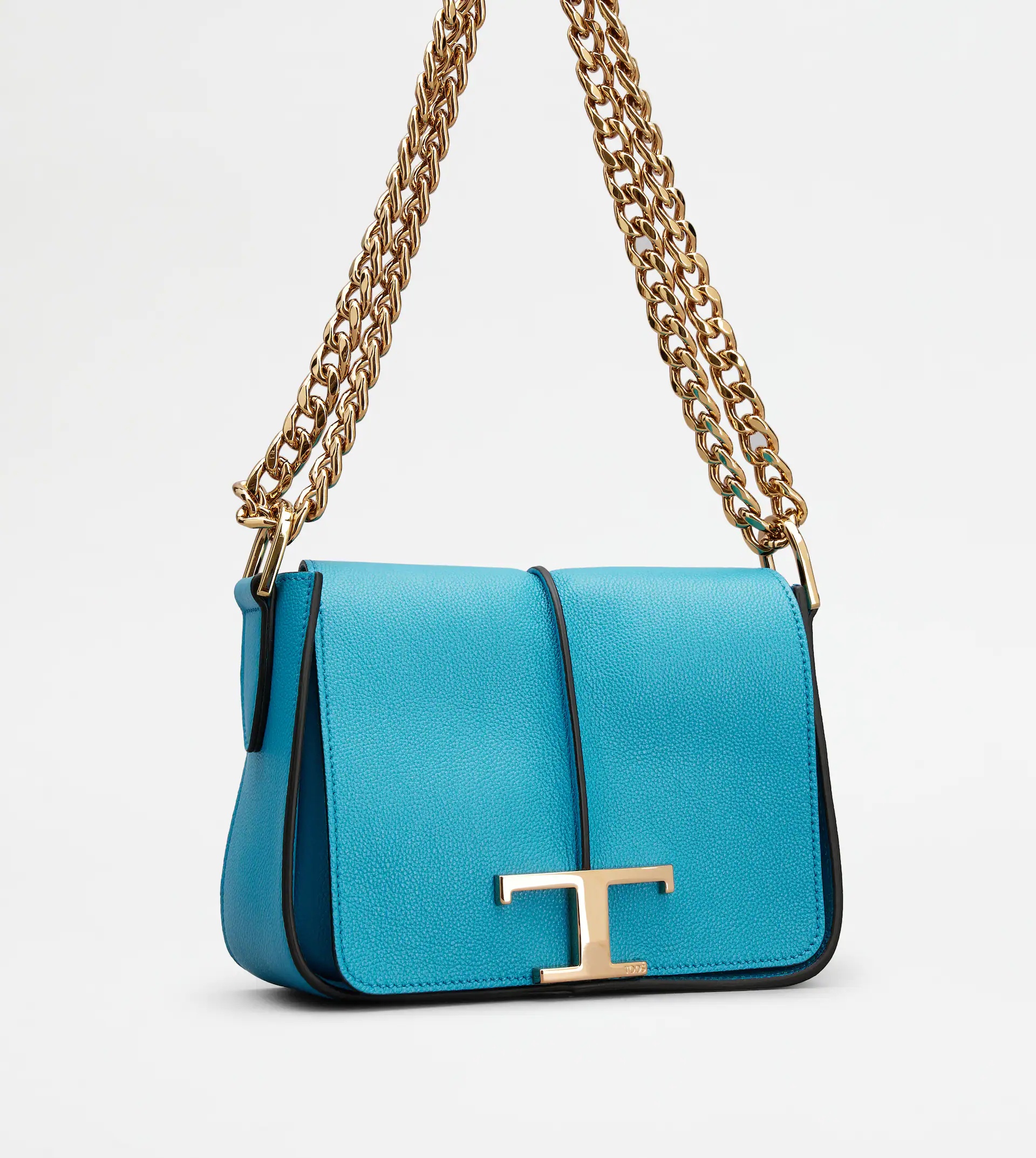 TIMELESS CROSSBODY BAG IN LEATHER MINI - LIGHT BLUE - 4