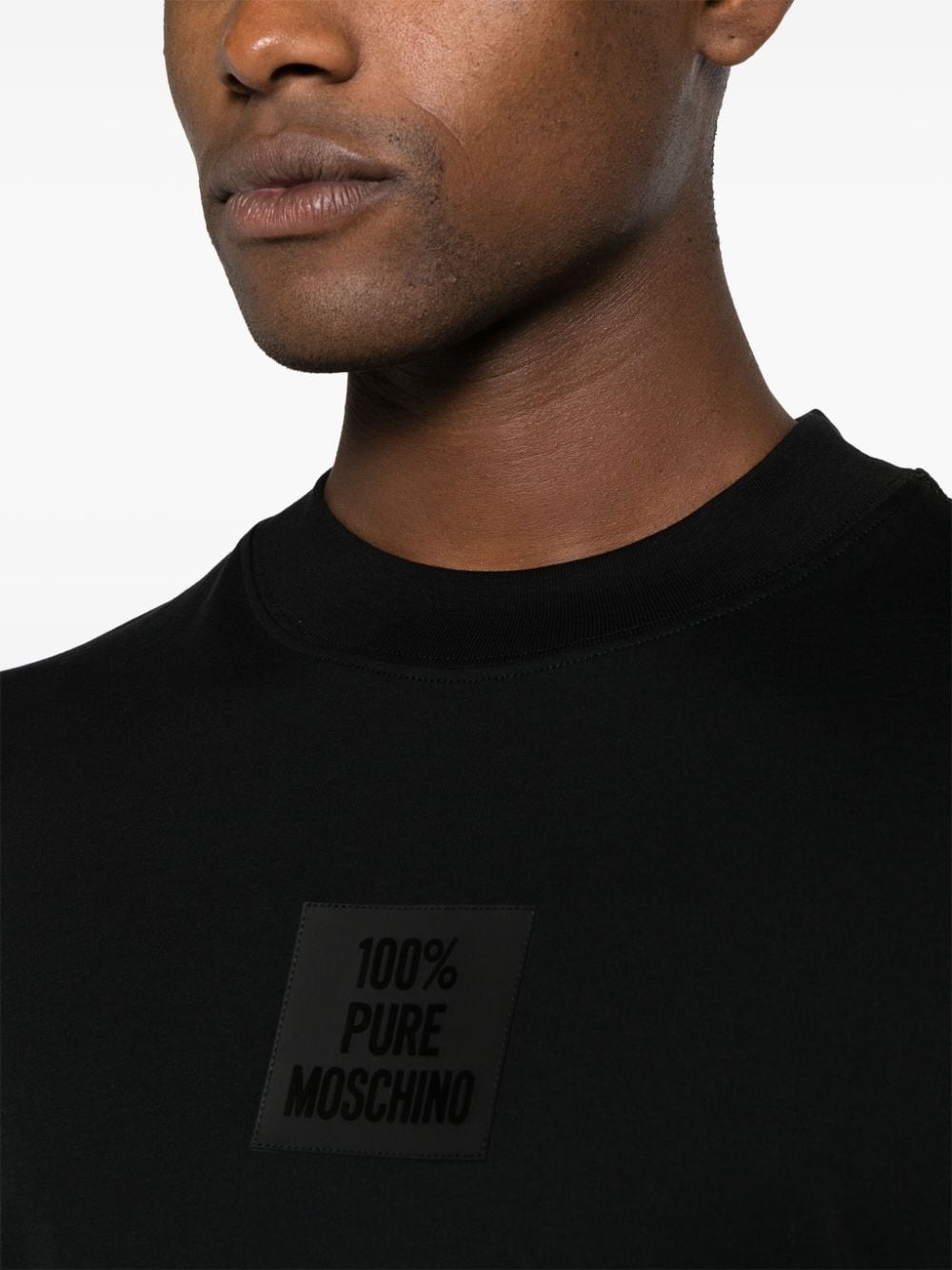 logo-patch cotton T-shirt - 5