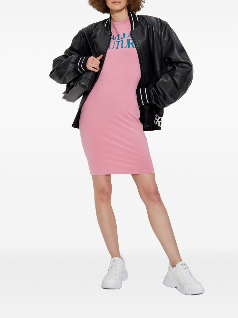 logo-print T-shirt dress - 2